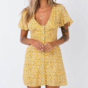 yellow mini dress